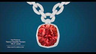 Kat Florence Titanium Rubellite Pendant (195.21 Carats) | M.S. Rau