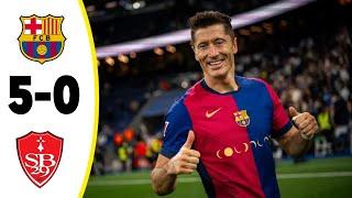 5-0 BARCELONA VS BREST ‼️ CHAMPIONS LEAGUE 2024-2025 ‼️ LIVE PREDICTION