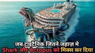 Shark & Octopus Mixing in a Titanic Size Ship ⁉️️ | Movie Explained in Hindi