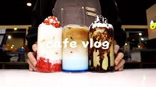 Eng) 얼죽아들 헤쳐모여 | CAFE VLOG | ASMR | 카페 브이로그 | 카페 사장 | 카페 알바 | 멍때리는영상 | Korea cafe | カフェブイログ