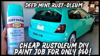 CHEAP RUST-OLEUM SPRAY CAN PAINT JOB. LOOKS LEGIT & MINTY FRESH! (HIGH GLOSS FOR $60) #painting #diy