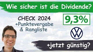 Volkswagen Aktienanalyse 2024: Wie sicher ist die 9,3% VW Dividende? (+günstig bewertet?)