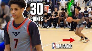 Kiyan Anthony Drops EYBL CAREER HIGH 30 PTS in Front of Carmelo & Bryce James!! NBA RANGE THREES 