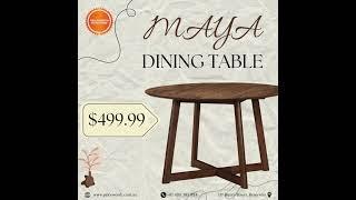 SPACE-SAVING MAYA DROP LEAF DINING TABLE WALNUT - MDF/WOOD MATERIAL