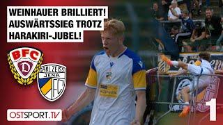 Weinhauer brilliert! Auswärtssieg trotz HARAKIRI-JUBEL: BFC Dynamo - CZ Jena | Regionalliga Nordost