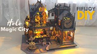 FIFIJOY Holo Magic City DIY Miniature Dollhouse Kit || Immersive Assembly Process - Relaxing Video