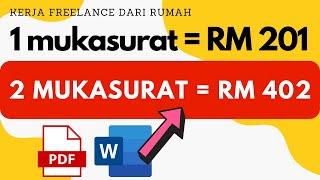 (1 mukasurat RM201) Kerja Freelance dari rumah Baca teks (Buat Duit Online)