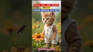 Cut Cat Sad Story|Think before you act|Kids Stories 2025 #cats#cat #catstories #catlover #catshorts