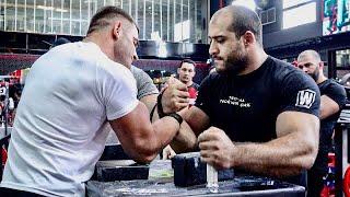 DAVID DADIKYAN ARM WRESTLING IRAKLI, RYAN BOWEN AND ADAM