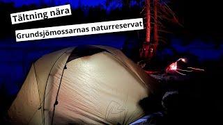 Tältning nära Grundsjömossarnas naturreservat