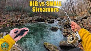 Fly Fishing with Streamers: BIG vs SMALL - Which works best? (brown trout)