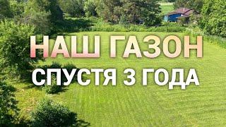 Что стало с нашим газоном спустя три года. Просто Константиновы.