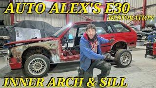 Restoring Auto Alex's Rusty Financial Mistake! Classic BMW E30 Jacking Point, Arch & Sill Repair