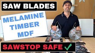 The BEST Table Saw Blade for Melamine | SAWSTOP Safe Saw Blades | Cut Melamine No Chips