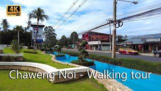 4K Koh Samui Evening walking tour - Chaweng Noi to Chaweng | Streets of Thailand 2021