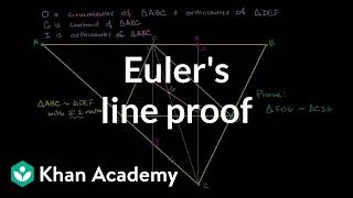Euler's line proof | Special properties and parts of triangles | Geometry | Khan Academy