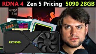 RDNA 4 Release Date, AMD Zen 5 Pricing, Nvidia RTX 5090 28GB, Intel Lunar Lake | May Loose Ends