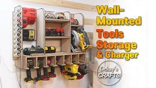 Wall Mounted Tools Storage  with Charger [Woodworks]