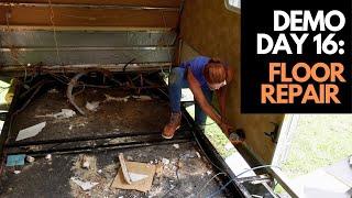 RV Water Damage Repair: Demo Day 16 Floor Repair