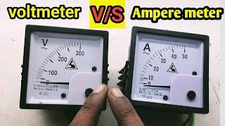 How does a volt meter and ampere meter work?Connections and complete information of both meters.