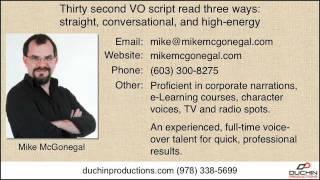 Mike McGonegal voice over