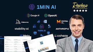 1minAl Review: All in One AI App for Text, AI Image, Audio and Video - Lifetime Deal