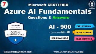 Azure AI Fundamentals Certification Question & Answer 7 - AI 900