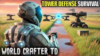 Survival Crafting Tower Defense Game | World Crafter TD Gameplay | Part 1