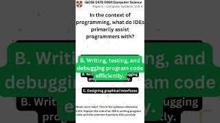 iGCSE Computer Science 0478 0984 Paper 1 Unit 4 q052 v1