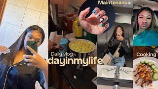 FALL VLOG COOK WITH ME | MAINTENANCE VLOG, hair, nails, movie date, run errands with me!