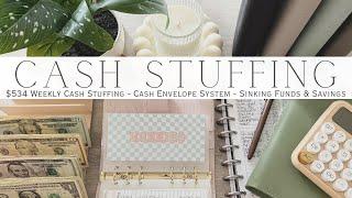 Weekly Cash Stuffing $434 | Cash Envelope System | Sinking Funds & Savings Challenges