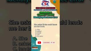 Civil Service Exam Practice Test 2024 - Sentence Error