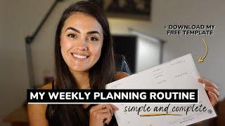 My Weekly Planning Routine to Find Work Life Balance | Free Planner Template