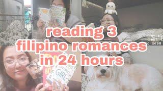 i (tried to) read 3 filipino romance books in 24 hours | reading vlog