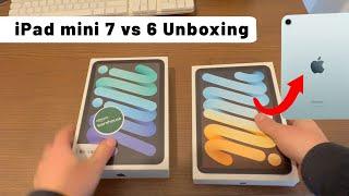 Unboxing iPad Mini 7 Blue vs iPad Mini 6