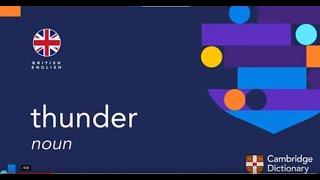 How to pronounce thunder noun | British English and American English pronunciation