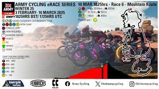 Army Cycling eRace Series Winter 2025 - Race 6 - Mountain Route