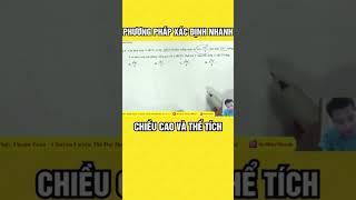 Phương Pháp Xác Định Nhanh Chiều Cao Và Thể Tích Các Em Đã Làm Được Hết Chưa Nhỉ?