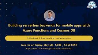 Building serverless backends for mobile apps with Azure Functions and Cosmos DB