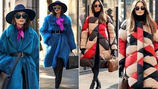 Winter Street Fashion from Milan, December 2024. Stunning street style trends worn by Italians