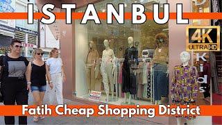 Istanbul Cheap Shopping Area Fatih District | AKSARAY,LALELI Walking Tour | 4K UHD 60FPS |