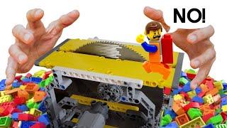 LEGO TABLE SAW cutting objects!