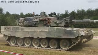 Leopard 2 WE shooting dummy ammo and breaks down, recovery by Büffel ARV - Swiss Army