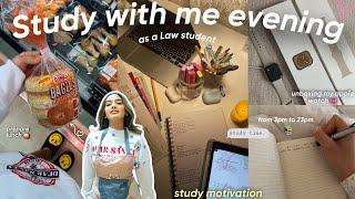 STUDY WITH ME evening‍|ليلة ديال الحفاضة و القراية (new apple watch unboxing,cooking..)