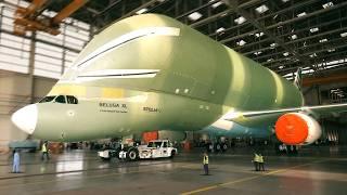 Giant Cargo Plane Production line: How the Massive Beluga XL is made - Assembly process