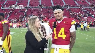 USC QB Jayden Maiava on his first start as a Trojan, win over Nebraska