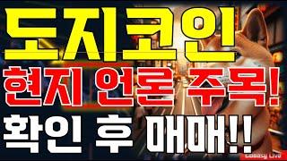 [도지코인 전망] "현지 언론도 주목 한다!!"// 확인 후매매하세요!!// 분명 폭발 남았습니다!!