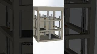 4 column car lift #elevator #lift #مصعد #carlift #آسانسور #asansör #scissorlift #shoplift #mechanism