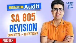 SA 805 English Revision + Amendments | CA Final Audit | CA Shubham Keswani (AIR 8)