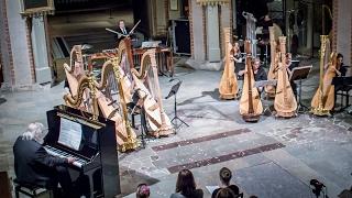 Leif Segerstam and Finnish harpists playing Naturevisions by Segerstam HQ